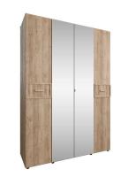 Шкаф для одежды Scandica Oslo 555 + фасады зеркало Scandica Oslo Дуб серый Craft 