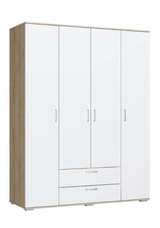 Шкаф ШР-4 с ящиками  Лайт белый/корпус дуб сонома