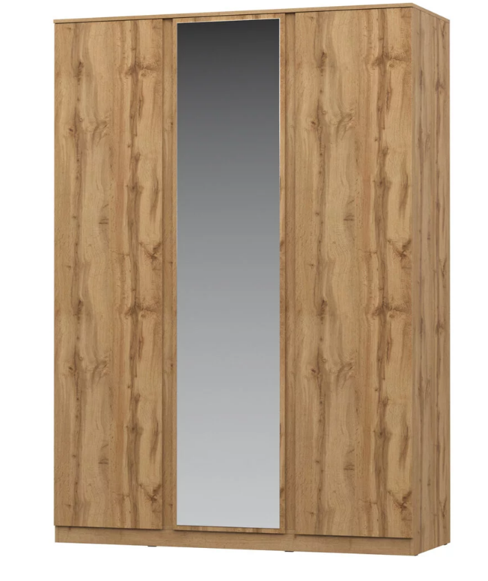 STERN Шкаф 3-х дверный с зеркалом Дуб Вотан