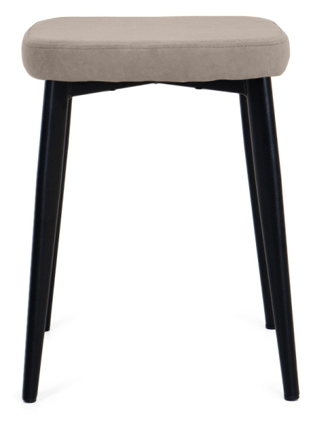 Табурет Ева Т170-бежевый+ножки 7F40(черный)