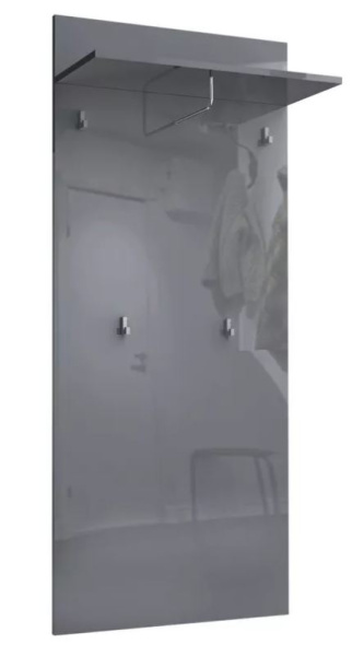 Полка навесная Норден Серый Глянец