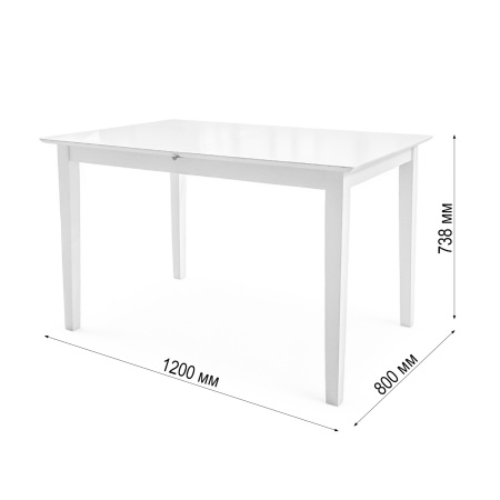 Стол Miami Extension-SW00808, Белый, 1200(+300)*800*738 