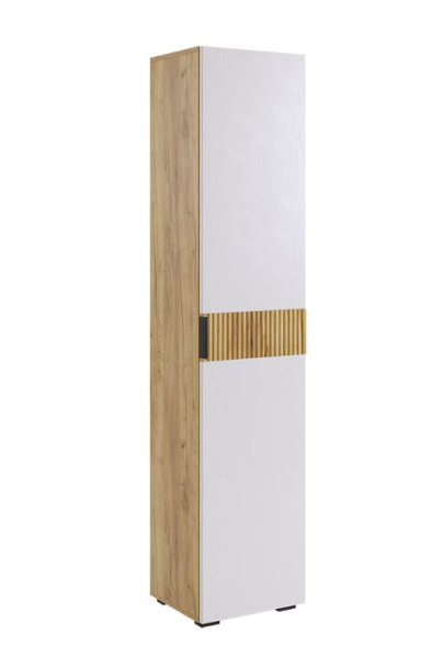 Шкаф Бери 1 дв дуб крафт золотой/белое дерево 