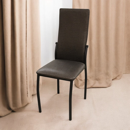 Стул В-610, кожзам Крокодил Медный+металл черные