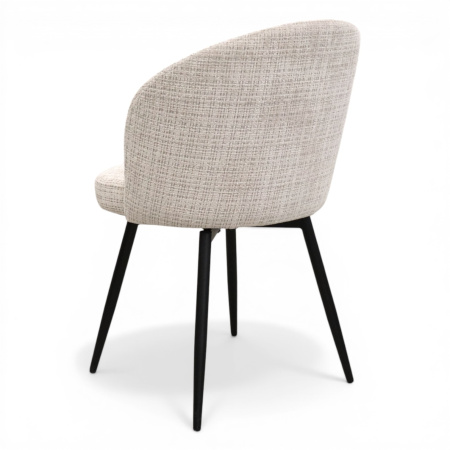 Стул DC-5771 Поворотный, металл черный, ткань UF928-26 (Бежевый) 