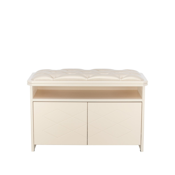 Банкетка Leset Патриция,Дуб шампань (к/з орегон перламутр106/Бежевый),каретная стяжка