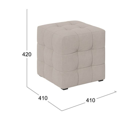 Пуф Тип 1 (Велюр Мокко светлый)
