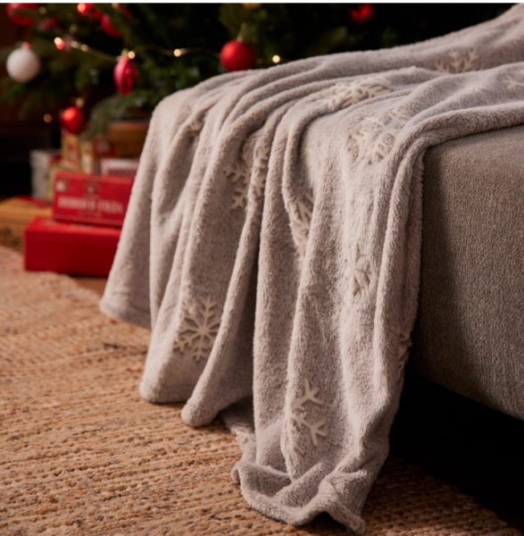 Плед светящийся в темноте Этель «Снежинки» 150*200 см