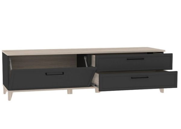 Aurelio 3 (гостиная) Тумба ТВ ( 02) (Антрацит/Блэквуд Сатиновый) 