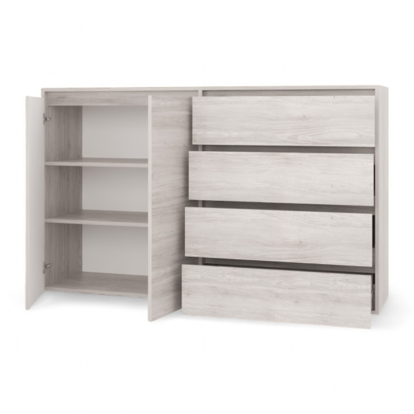 ВЕНСЕН Комод 4 ящика 2двери /Сосна Лофт/