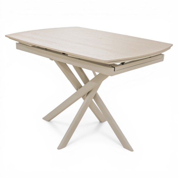 Стол DTM 0410 CS,110+30+30*80*76,Керамика цвет Бежевый 705, ножки Бежевые 9071