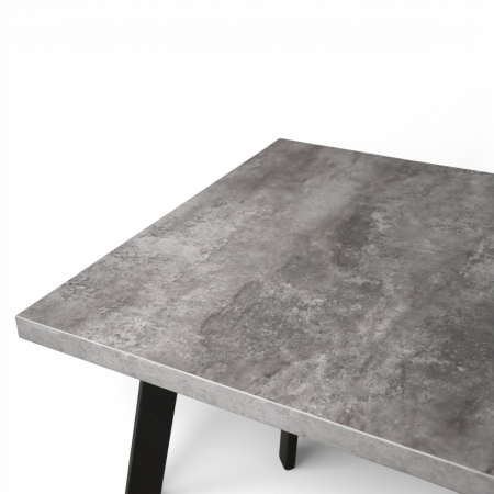 Стол Дублин CRAFT 32 ,1070*700,  нераскладной (ЛДСП Цемент темный) В2/Черный