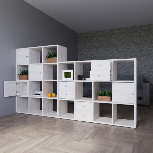 КОРИНН  Стеллаж 2 х 2 ячейки / Сосна лофт 