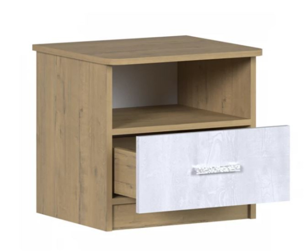 Тумба прикроватная Сицилия Дуб бунратти/Бетон