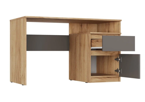 СИТИ Стол письменный СП-14 /Серый графит/ дуб Крафт Зол