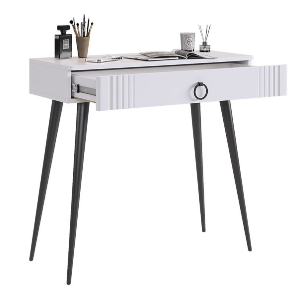 Ева Туалетный столик-2/Белое дерево/Белый матовый