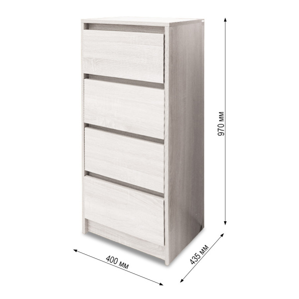 ВЕНСЕН Комод 4 ящика/Сосна Лофт