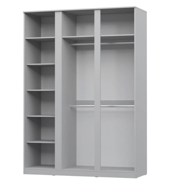 STERN Шкаф 3-х дверный с зеркалом Белый