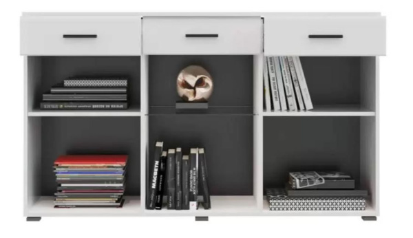 Комод GLOSS Белый/Белый глянец