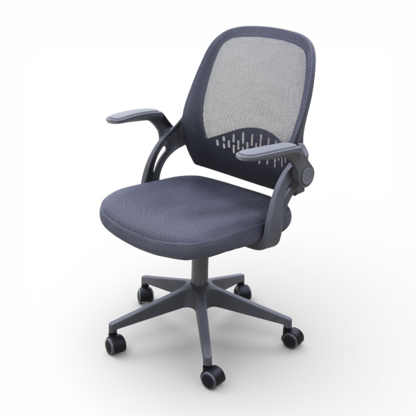 Кресло офисное 8390M-GR сетка,тканьYKX-00DW-MD/YKX-00SW-MD газлифт.нейлон